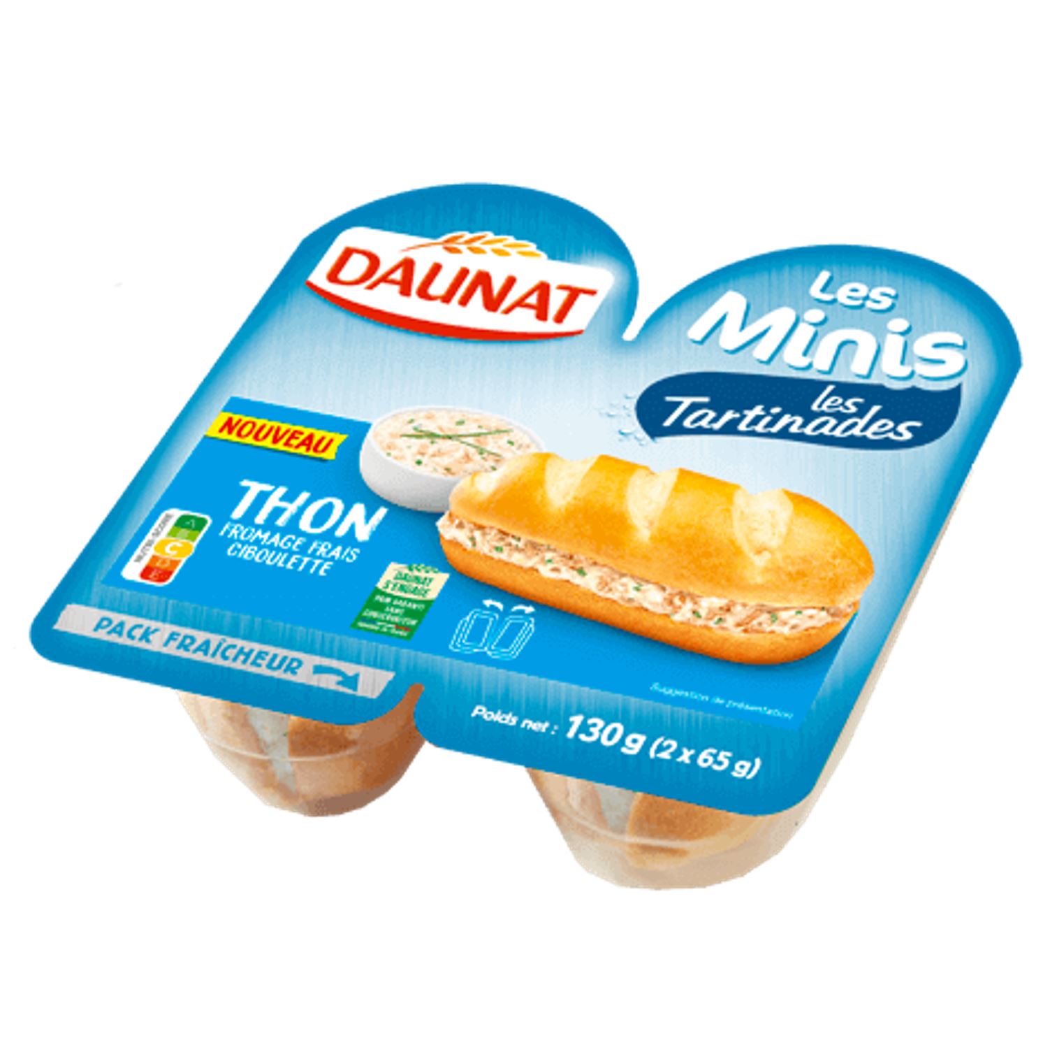 Sandwich mini-baguette thon/fromage frais